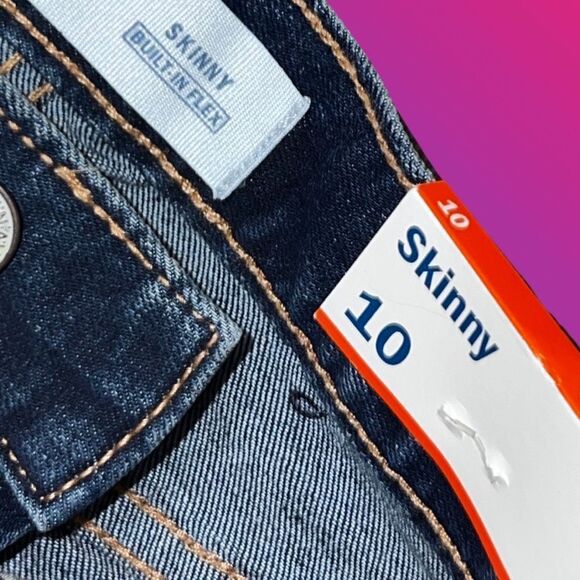 NWT Girls Old Navy Adjustable Waist Skinny Jeans Size 10 - Picture 2 of 6